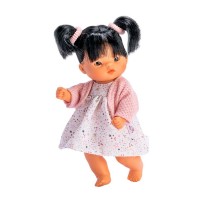 Asi Кукла-бебе Чени с рокля на цветя и розова жилетка Asi Кукла-бебе Чени с рокля на цветя и розова жилетка