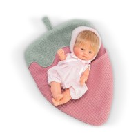 Asi Кукла-бебе с розов гащеризон в чувалче ягодка