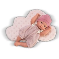 Asi Кукла-бебе Горди с розов гащеризон и розова възглавница облак Asi Кукла-бебе Горди с розов гащеризон и розова възглавница облак