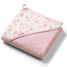 Babyono Бебешка хавлия за баня с качулка 100x100 см, розова Babyono Бебешка хавлия за баня с качулка 100x100 см, розова