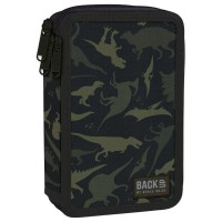 Back Up 3-layer Pencil Case supplies EW 110 Dinosaurs