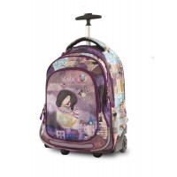 ANEKKE Ergonomic School Backpack With Wheels Ballerina