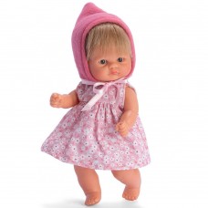Asi 20 cm baby doll with pink hat and dress