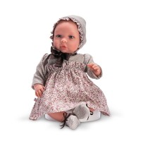 Asi Leo baby doll 46 cm with dress and brown ribbon Asi Leo baby doll 46 cm with dress and brown ribbon