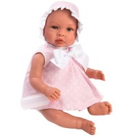 Asi Кукла-бебе Лея с розова рокля с бели звезди