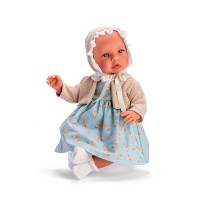 Asi Leo baby doll 46 cm with blue dress Asi Leo baby doll 46 cm with blue dress