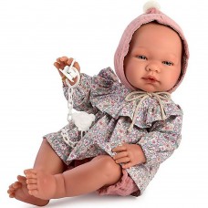 Asi Кукла-бебе Мария с розова шапка и рокля на цветя