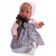 Asi Leo doll 46 cm with a blue flowers dress