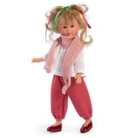 Asi Кукла Силия с розов шал и плетен панталон 30 см