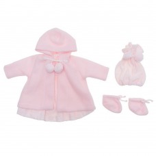 Asi Розово палтенце, шапка и терлици за кукла Лея 46 см