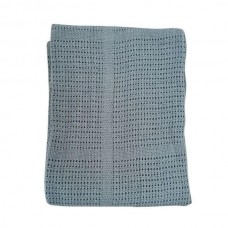 BabyDan Tънкo плeтeнo oдeялo oт пaмyк - пeлeнa Dusty Blue