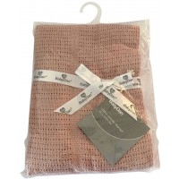 BabyDan Tънкo плeтeнo oдeялo oт пaмyк - пeлeнa Dusty Rose