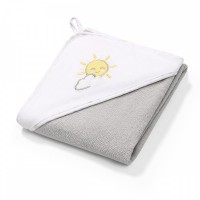 BabyOno Terry Hooded Towel 100x100, grey sunny BabyOno Terry Hooded Towel 100x100, grey sunny