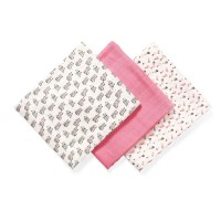 Babyono Комплект бамбукови пелени 3 броя, Розови