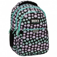 Back Up  School Backpack P 06 Rainbow Cat 