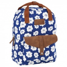Back Up School Backpack CA 27 White Flower Back Up School Backpack CA 27 White Flower