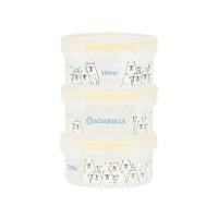 Badabulle MaxiBox Containers Set 300 ml pack of 3