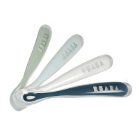 Beaba First Foods Silicone Spoons Set, storm