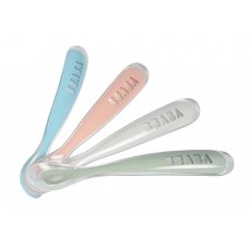 Beaba First Foods Silicone Spoons Set, rose