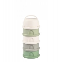 Beaba Formula milk container 4 compartments, sage green