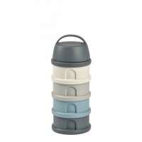 Beaba Formula milk container 4 compartments, mineral grey - blue