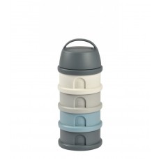 Beaba Formula milk container 4 compartments, mineral grey - blue
