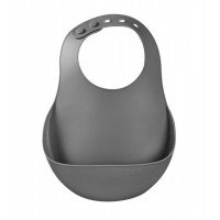Beaba Silicone Bib, mineral grey