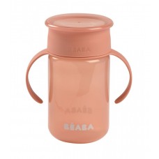 Beaba Детска неразливаща обучителна чаша 360 градуса, розова