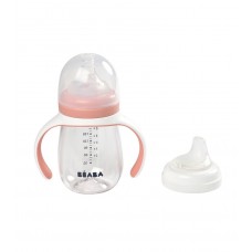 Beaba 2 in 1 Training bottle 210 ml, old pink