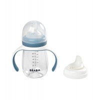 Beaba 2 in 1 Training bottle 210 ml, windy blue