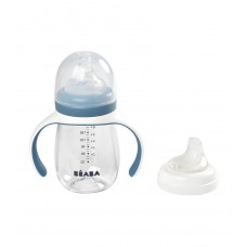 Beaba 2 in 1 Training bottle 210 ml, windy blue Beaba 2 in 1 Training bottle 210 ml, windy blue
