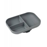  Beaba Divided silicone plate, mineral grey