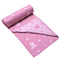 Bio Baby Double sided baby blanket 100% organic cotton, pink