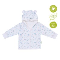 Bio Baby Hooded baby jacket organic cotton, blue bunnies Bio Baby Hooded baby jacket organic cotton, blue bunnies