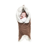 Wallaboo Одеяло за бебе листо Кафяво