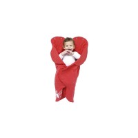 Wallaboo Одеяло за бебе с форма на цвете Червено