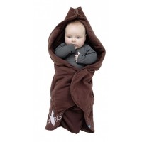 Wallaboo Одеяло за бебе с форма на цвете Кафяво
