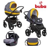 Buba Baby stroller 3 in 1 Bella Pewter - Yellow