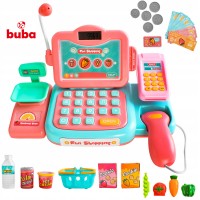Buba Детски касов апарат с аксесоари Fun Shopping, розов