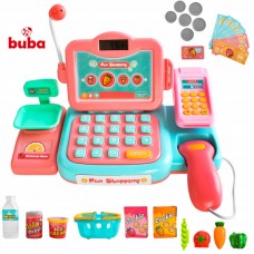 Buba Детски касов апарат с аксесоари Fun Shopping, розов
