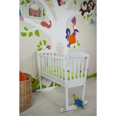 Bucko Бебешка дървена люлка Nani White