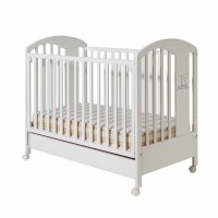 Bucko Baby Wooden Cot Lilly White Blue 