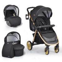 Cangaroo Baby stroller Noble 3 in 1, black