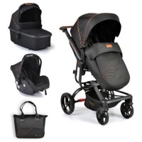 Cangaroo Baby stroller Ellada 3 in 1, black Cangaroo Baby stroller Ellada 3 in 1, black