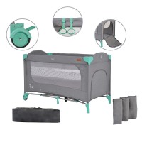 Cangaroo Детска кошара на две нива Skyglow, мента Cangaroo Детска кошара на две нива Skyglow, мента