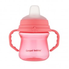 Canpol Cup with Silicone Spout First Cup 150 ml, pink