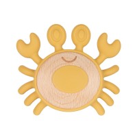 Canpol Wooden-Silicone Teether Crab