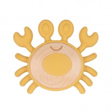 Canpol Wooden-Silicone Teether Crab