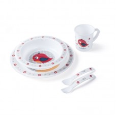 Canpol Plastic Tableware Cute Animals, red