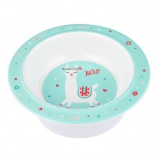 Canpol babies Melamine Bowl with Suction Ring 270 ml Exotic Animals, turquoise